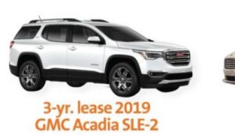 Mather Hospital 11-=01-2019 raffle - Choose to lease a 2019 Toyota, a GMC or own a 2019 Ford or $15,000 Cash - 3 car with descrip