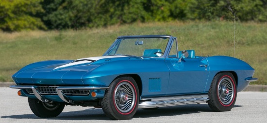 Ronald McDonald House Charities of the Central Valley 11-15-2019 drawing - 1967 Corvette Sting Ray - left front 