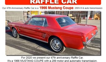 Daytona Beach Street Rods 3-28-2020 raffle - 1966 MUSTANG COUPE - poster