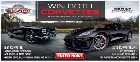 Dream Giveaway 2019 Corvette 12-31-2019 Drawing - 1961 Corvette 2019 Corvette ZR1 plus $60,000 for Taxes - Poster 