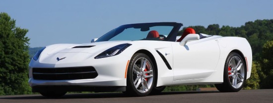 Christian Brothers Academy 1- 10-2020 raffle - 2019 Artic White Corvette Stingray Convertible or $40,000 CASH - left front 