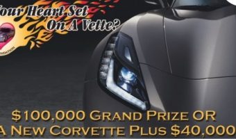 Bellevue Hospital Foundation 2-14-2020 raffle - $100,000 Grand Prize or A New Corvette Plus $40,000 - poster