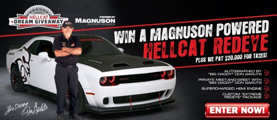 Dream Giveaway Hellcat 3-31-2020 Drawing - 2019 Dodge Challenger Hellcat Redeye plus $20,000 for taxes - Flyer