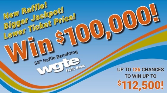 WGTE 4-17-2020 raffle - $100,000 could put you in the CAR of your dreams - top flyer 