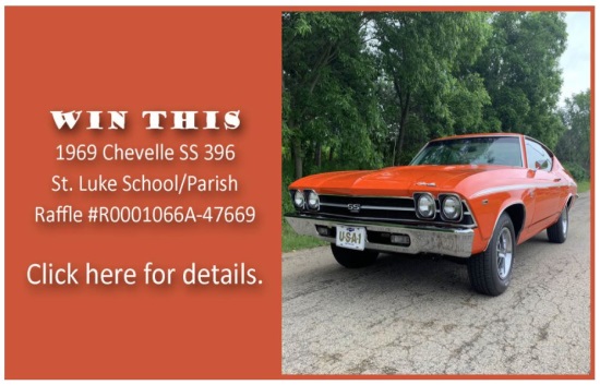 St. Luke's Catholic School 4-19-2020 raffle - 1969 Chevy Chevelle SS 396 - Poster 