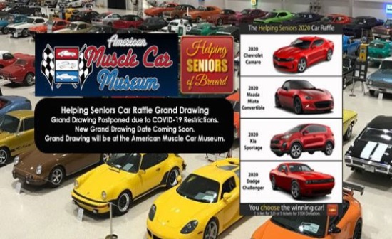 Helping Seniors of Brevard County 4-25-2020 drawing - Choose a 2020 Chevy Mazda Kia Dodge.new date poster 