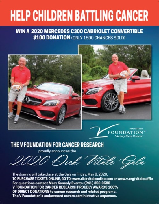 V Foundation for Cancer Research 5-08-2020 drawing - 2020 Mercedes C300 Cabriolet Convertible - Flyer 