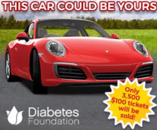 Diabetes Foundation 6-20-2020 raffle - 2020 Porsche Carrera 911 - front poster #2 