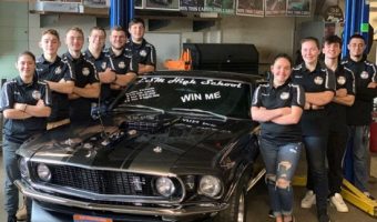 East Syracuse Minoa Spartan Garage 7-19-2020 raffle - 1969 Ford Mustang Mach 1 - group pic.#2