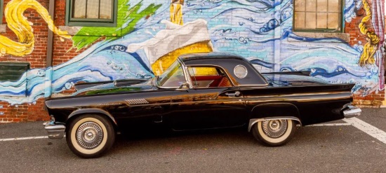 Esperanza Academy 7-04-2020 raffle - 1957 Ford Thunderbird - left side paint wall 