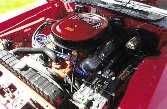 Rotary Club of Fenelon Falls 7-01-2020 Drawing - 1970 Dodge Challenger - engine 