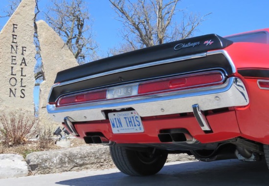 Rotary Club of Fenelon Falls 7-01-2020 Drawing - 1970 Dodge Challenger - rear 