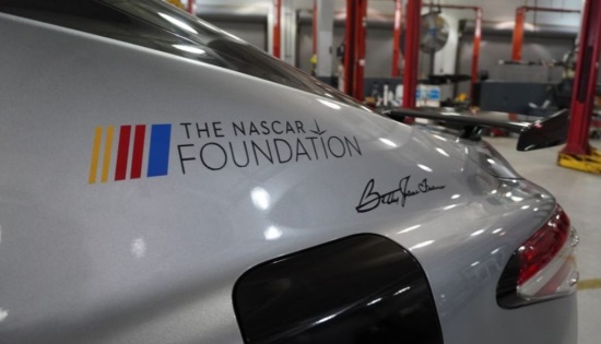 NASCAR Foundation 8-15-2020 giveaway - 2019 NASCAR Championship Edition Toyota Camry - left rear signature 
