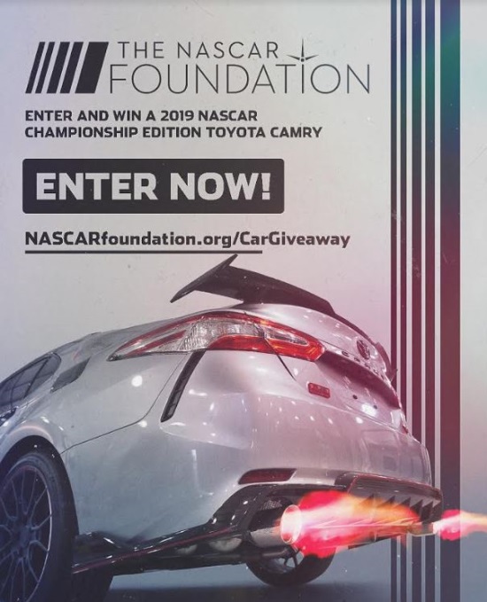 NASCAR Foundation 8-15-2020 giveaway - 2019 NASCAR Championship Edition Toyota Camry - poster #7 