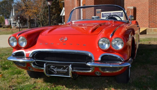 St. Bernard Catholic Church 8-15-2020 raffle - 1962 Corvette Convertible Fuelie - front 