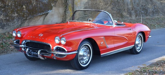 St. Bernard Catholic Church 8-15-2020 raffle - 1962 Corvette Convertible Fuelie - left front 