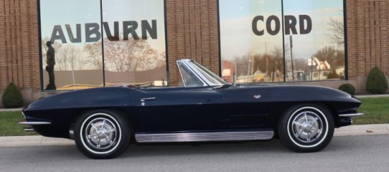 Auburn Cord Duesenberg Auto Museum 9-07-2020 drawing - 1963 Corvette Sting Ray Convertible or $30,000 Cash -right side 