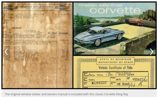 Auburn Cord Duesenberg Auto Museum 9-07-2020 drawing - 1963 Corvette Sting Ray Convertible or $30,000 Cash -window sticker 