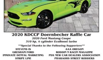 Kiwanis Doernbecher Children’s Cancer Program 9-07-2020 raffle - 2020 Mustang Coupe eco - Flyer