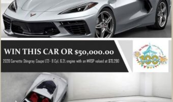 St. Cecilia Church, Ky 9-06-2020 raffle - 2020 Corvette Stingray Coupe LT2 or $50,000 Cash - Flyer