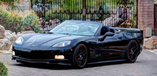 Rotary Club of Tucson, Arizona 10-17-2020 raffle - 2007 C-6 Chevy Corvette Convertible, in dramatic black or $15,000 Cash - left front gate.#3 