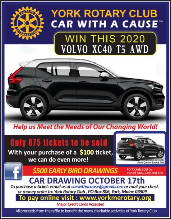 Rotary Club of York, Maine 10-17-2020 drawing - 2020 Volvo XC40 T5 AWD - Flyer 