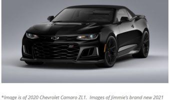 Jimmie Johnson Foundation 11-30-2020 drawing - Jimmie Johnson's 2021 Chevrolet Camaro ZL1 Convertible with Federal Taxes Paid - 2020 with words