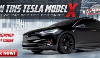 Dream Giveaway Tesla 12-01-2020 drawing - 2020 Tesla Model X sport utility Plus $32,000 for Taxes - Poster