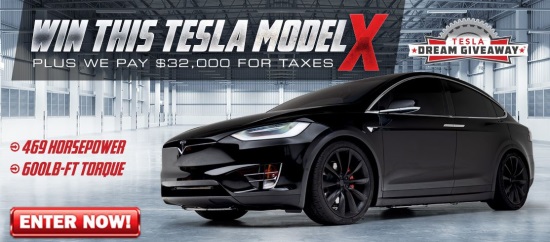 Dream Giveaway Tesla 12-01-2020 drawing - 2020 Tesla Model X sport utility Plus $32,000 for Taxes - Poster 