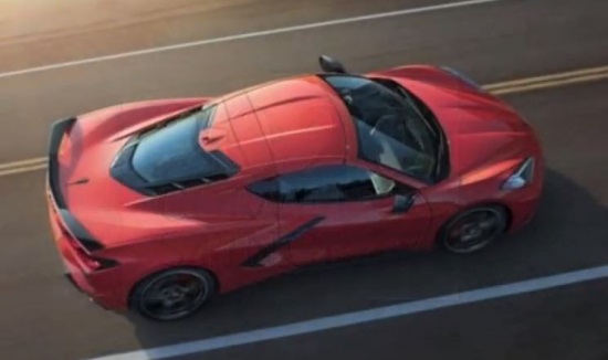 Saint John School 12-19-2020 raffle - 2020 Corvette Stingray - top view 