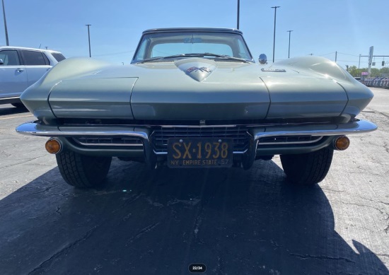 CBA 1-15-2021 raffle - 1966 Mosport Green Corvette Roadster Convertible - front