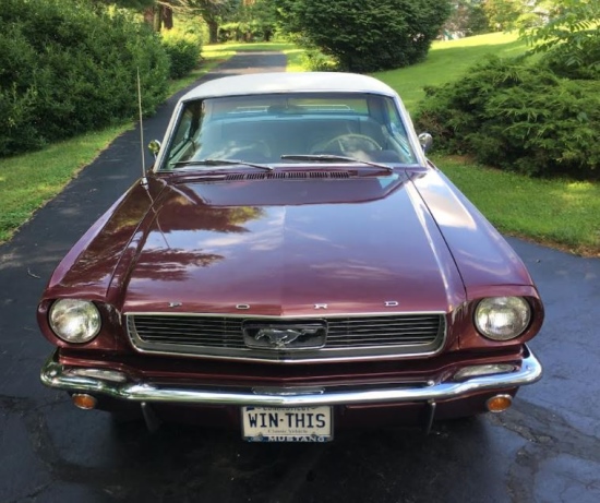 1966 Maroon Ford Mustang Coupe