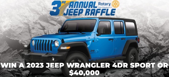 2023 Jeep Wrangler 4-door Sport or $40,000 Cash Option