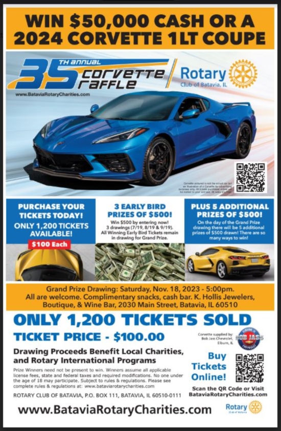 Ticket Sales Have Ended ) 2024 Chevy Corvette 1LT Coupe or 50,000 Cash