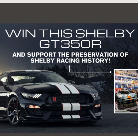 2019 Shelby Mustang GT350R Plus $20,000 - or - $75,000 Cash Option Sweepstakes raffle