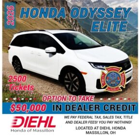 2026 Honda Odyssey Elite or $50,000 Dealer Credit (Federal/State Tax PAID)