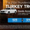 2026 Honda Accord Sedan SE lease - ThunderCloud Subs Turkey Trot raffle