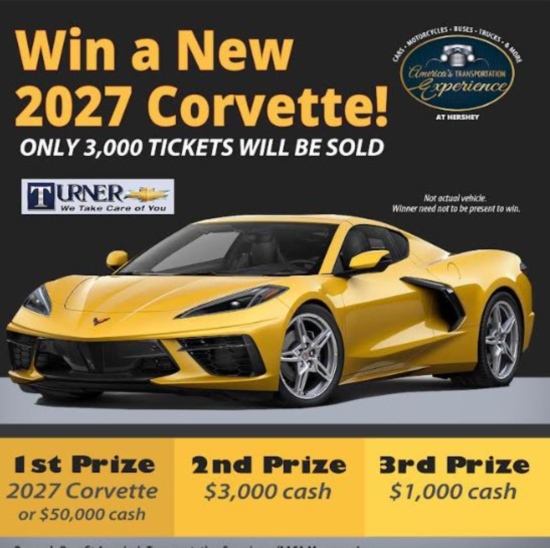 2027 Chevy Corvette Stingray C8 raffle