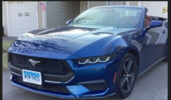 Atlas Blue Metallic 2024 Mustang Convertible