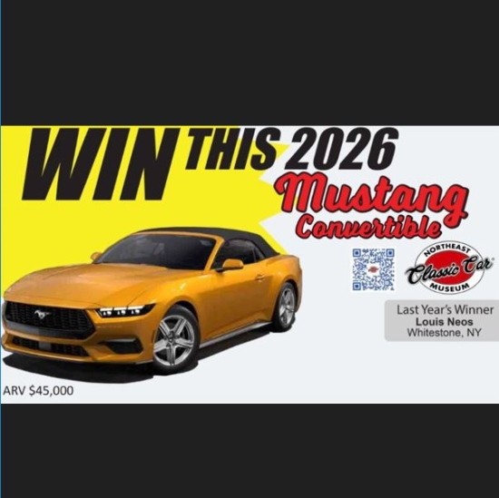 2026 Ford Mustang Convertible raffle