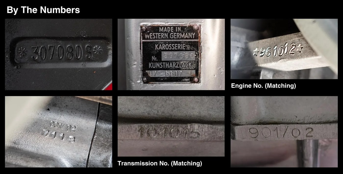 1967 Porsche 911S matching engine and transaxle numbers