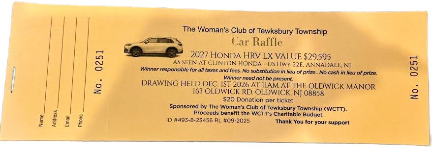 2027 Honda HR-V LX raffle ticket