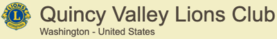 Quincy Valley Lions Club logo
