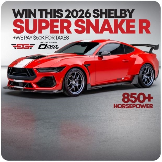 2026 Ford Shelby Super Snake-R Mustang raffle