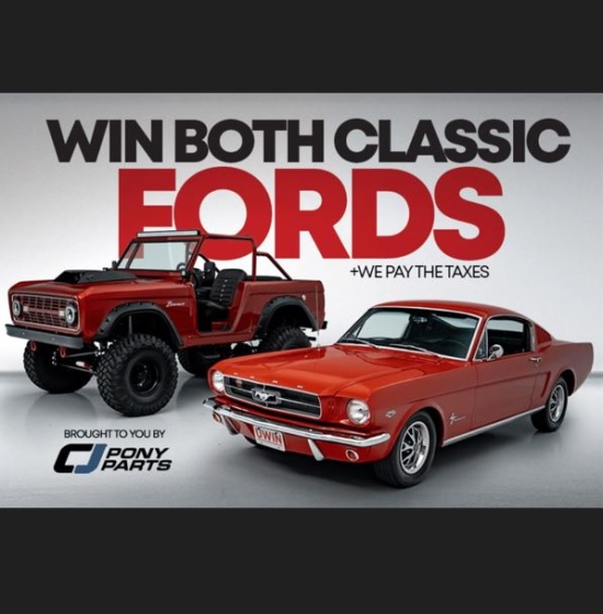 1965 & 1966 Ford Mustang & Bronco raffle