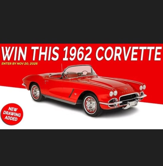 1962 Chevy corvette raffle